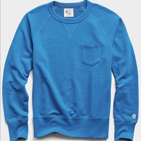 LIGHTWEIGHT POCKET SWEATSHIRT IN SLATE TEAL - Picture 5 of 5